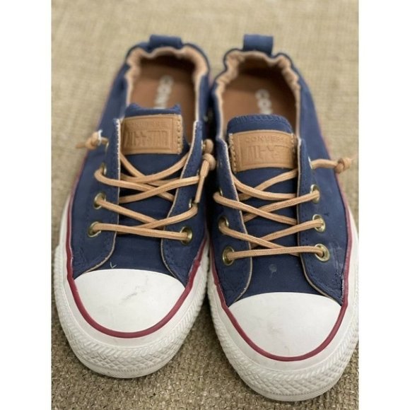 CONVERSE Shoreline Slip On Navy Biscuit Women Fabric Sneaker Size 6 Boat… - Picture 1 of 7